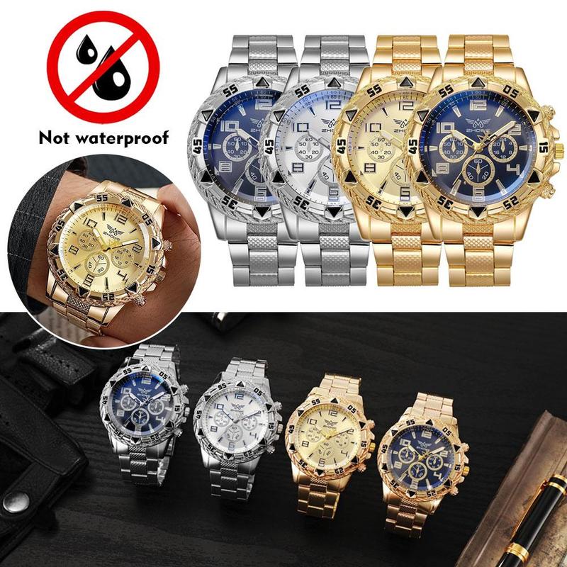 Đồng Hồ Nam, Thép Không Gỉ, Đồng Hồ Thạch Anh Công Sở, Thời Trang, Đồng Hồ Đeo Tay Ba Mặt Kí, Dành Cho Nam 1