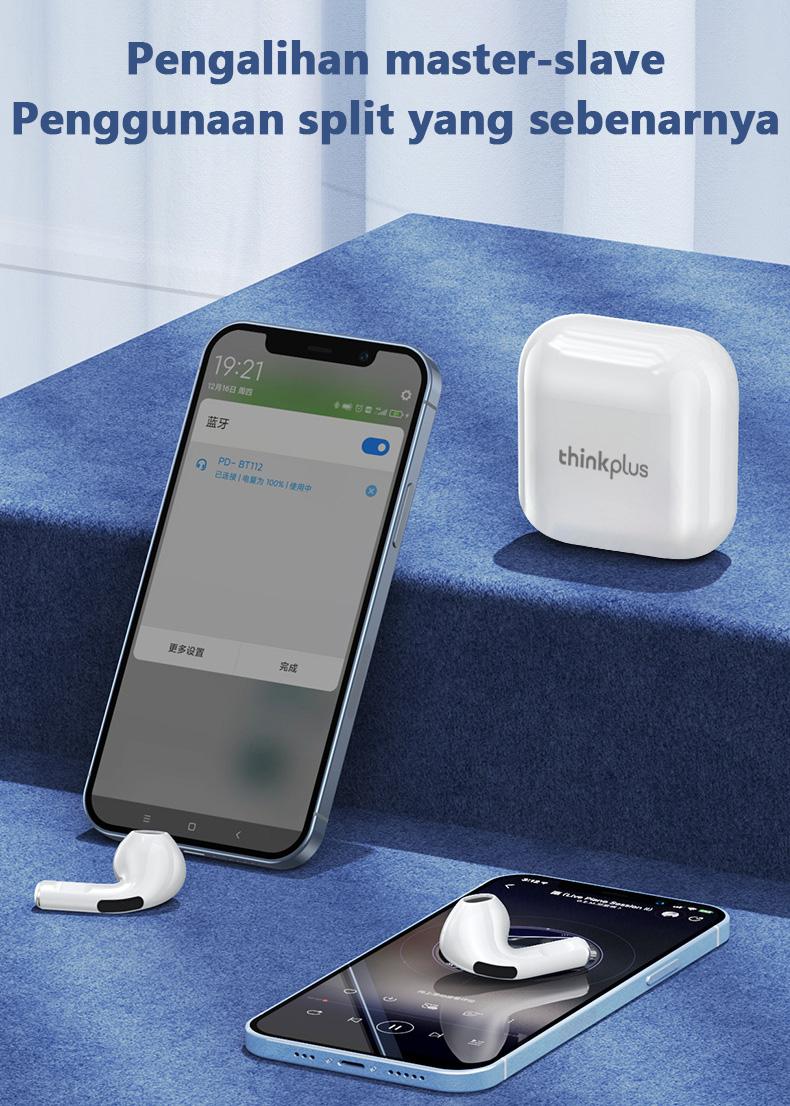 Lenovo thinkplus Original Air pro bluetooth earphone Bluetooth 5.3 auriculares Earbuds Gaming Headset Untuk iPhone Apple Xiaomi Android phone