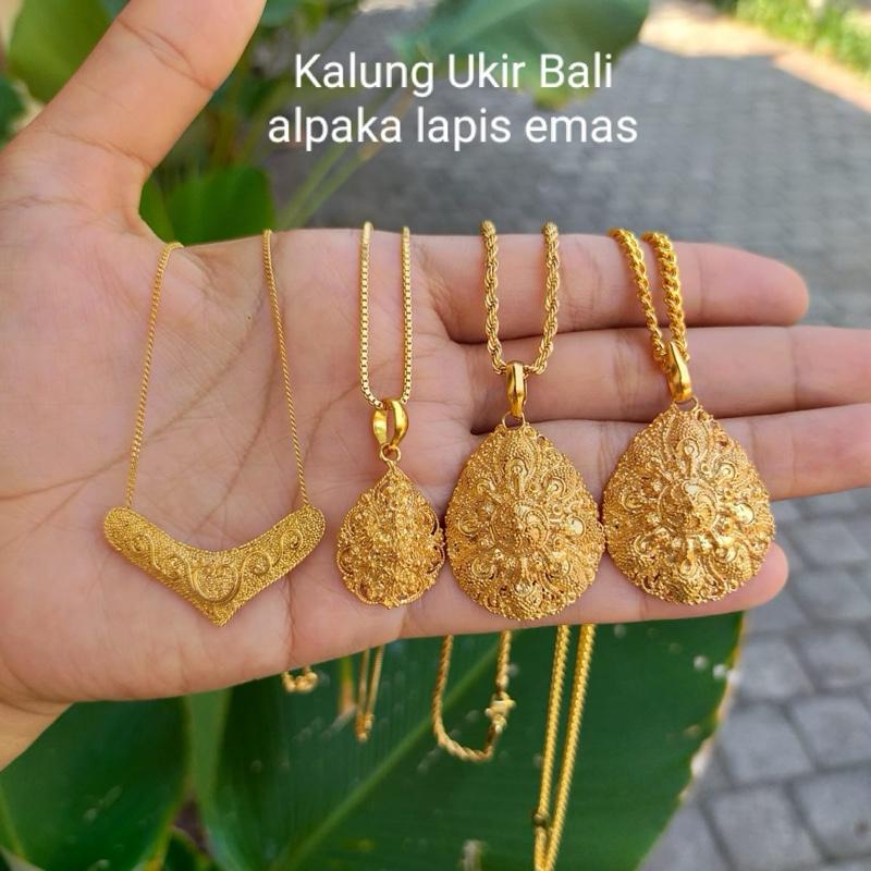 kalung tetes bun bali lapis emas 0