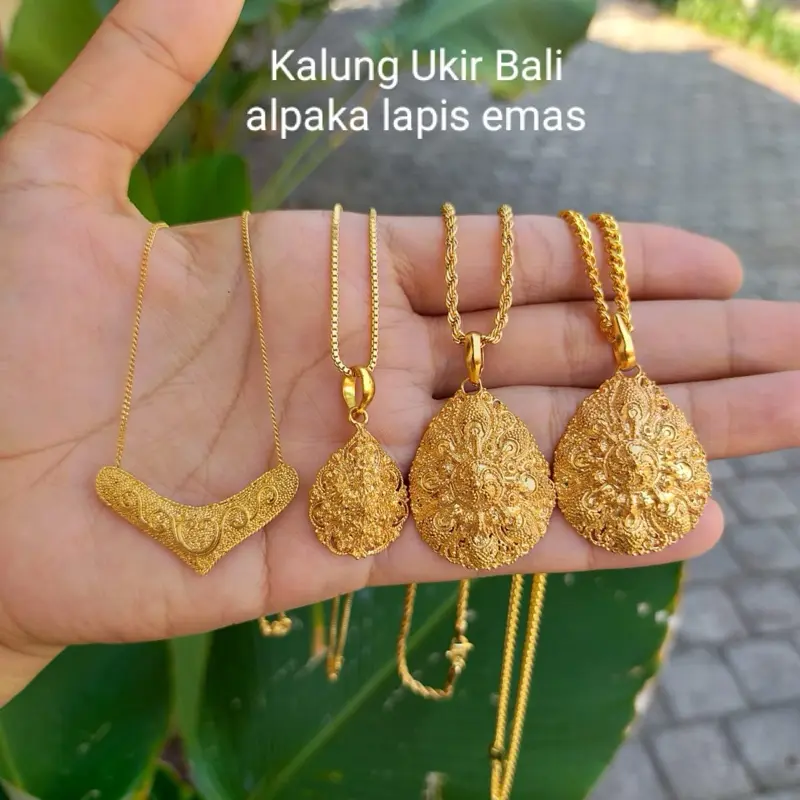 kalung tetes bun bali lapis emas 0