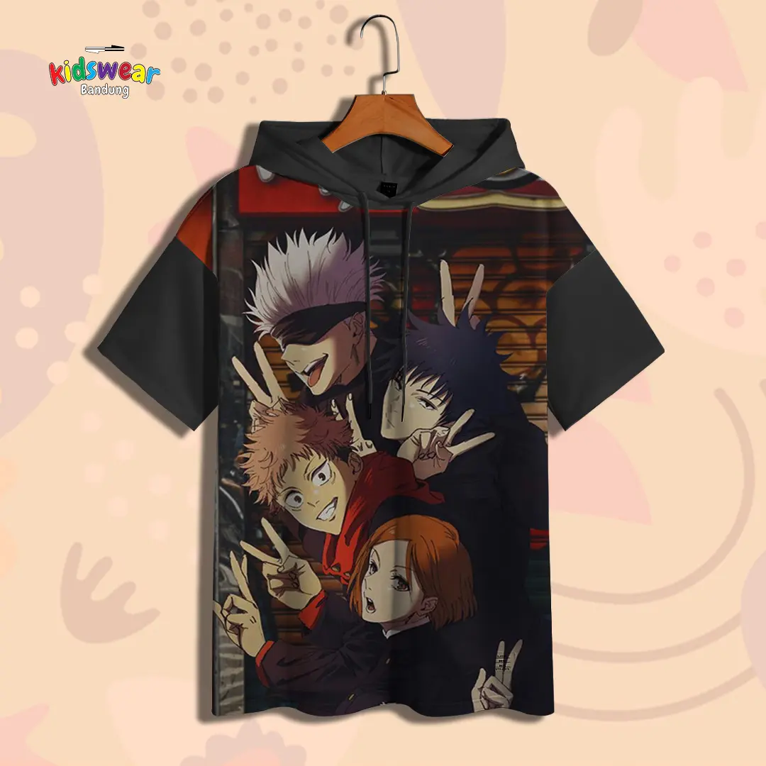 Kaos Hoodie Anak ANIME JUJUTSU KAISEN Baju Anak ANIME JUJUTSU KAISEN 3D Printing Untuk Umur 1-12 Tahun G6 Fashion