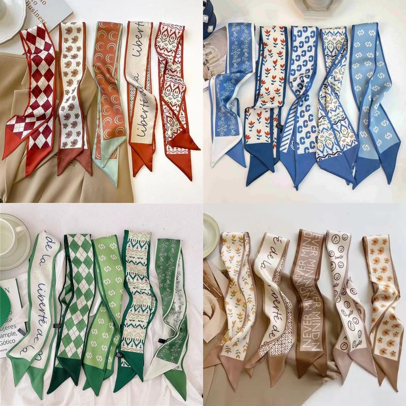 Băng Đô Thời Trang Khăn Quàng Cổ Cho Nữ Khăn Quàng Ruy Băng Nhỏ Khăn Quàng Cổ Cổ 85 * 6Cm / 20G Túi Ruy Băng Twilly Cho Nữ Phụ Kiện Túi Xách Có Dây Đeo Cổ Tay Khăn Lụa 1 Chiếc SJ1997-B