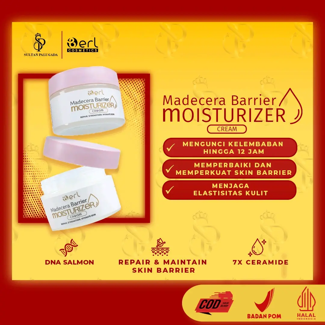 B ERL MADECERA BARRIER MOISTURIZER pelembab wajah Caramide B ERL Extract the facetemulawak Acid Ceramide