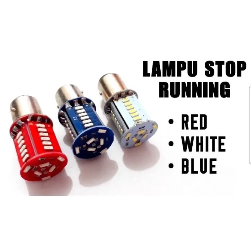 LAMPU REM STOPLAMP 30 MATA LED KEDIP + RUNNING 2 MODE FLASH 12 VOLT DC MOTOR MOBIL