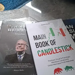 Paket Investasi Saham Pemula - Main Book Of Candlestick + Panduan Investasi Saham + Warren Buffet Mindset - Yash Media