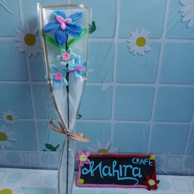 buket bunga lily mini warna biru tua hadiah wisuda ulang tahun valentine 0