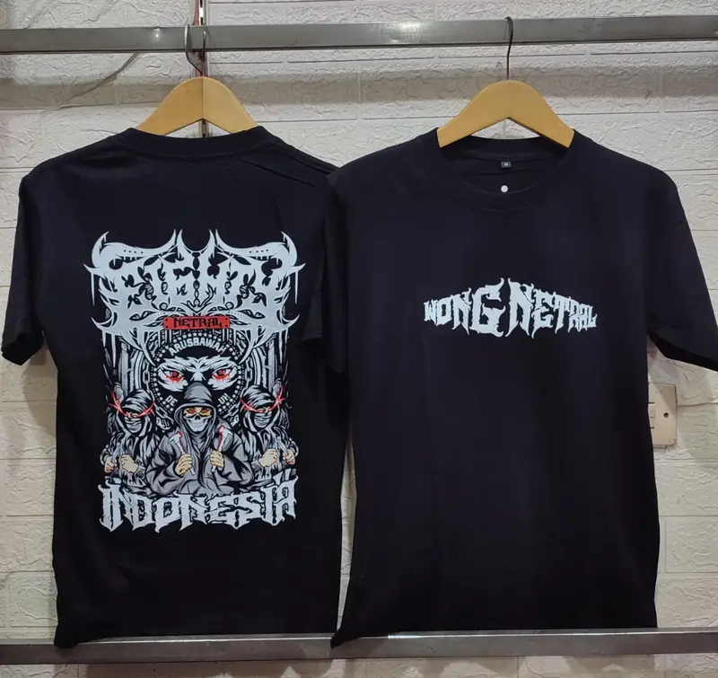 Kaos (Wong Netral) Anak dan Dewasa Unisex Cewek-Cowok Kaos Distro bisa buat Couple Kain Katun Combed Premium 5