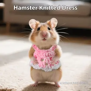 Four Seasons Wear And Bite Resistant Pet Harness Lace Skirt Vest for Small Pets - Hamster Golden Bear Mouse Flower Branch Design