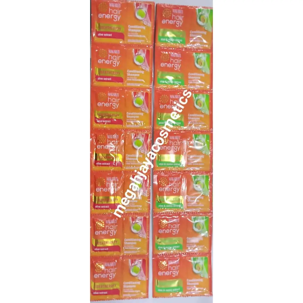 1 Renteng Makarizo Hair Energyo 10Ml (Sachet) Conditioner Shampo  Sampo  Haircare  Lepek  Membersihkan  Kering