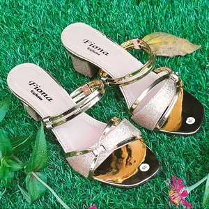 sandal hak tahu Fiona 002 shoes wanita sandal lebaran 2026 Pink Pesta