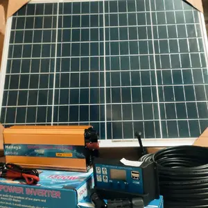 Panel Surya Set 50 Wp Inventer 1500 Watt DC TO AC PANEL SURYA SATU PAKET