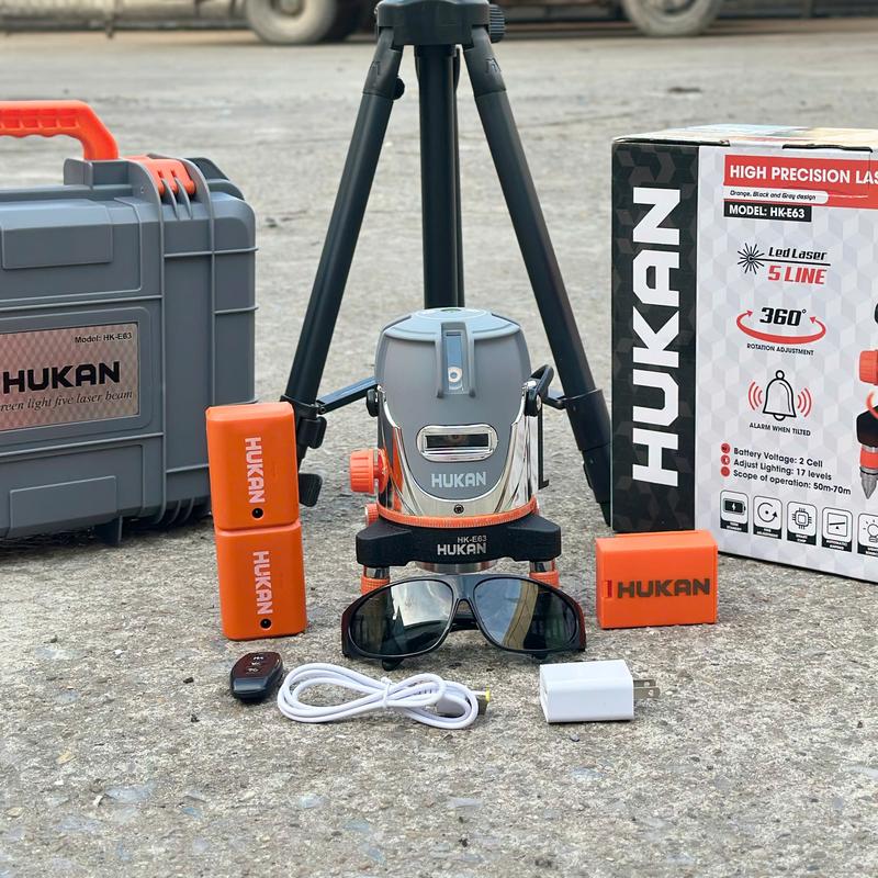  Máy Cân Bằng Lazer 5 Tia Xanh Hukan HK- E63 Bóng Led Siêu Sáng Bảo Hành 6 Tháng 