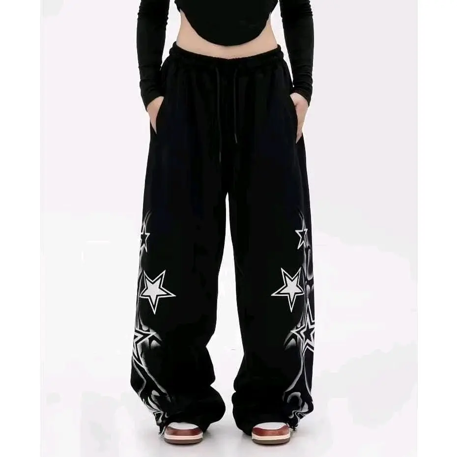 Rd Celana Stars Pants Celana Kulot Oversize Standar Wanita Celana Losse Pants Wanita Kekinian Terbaru