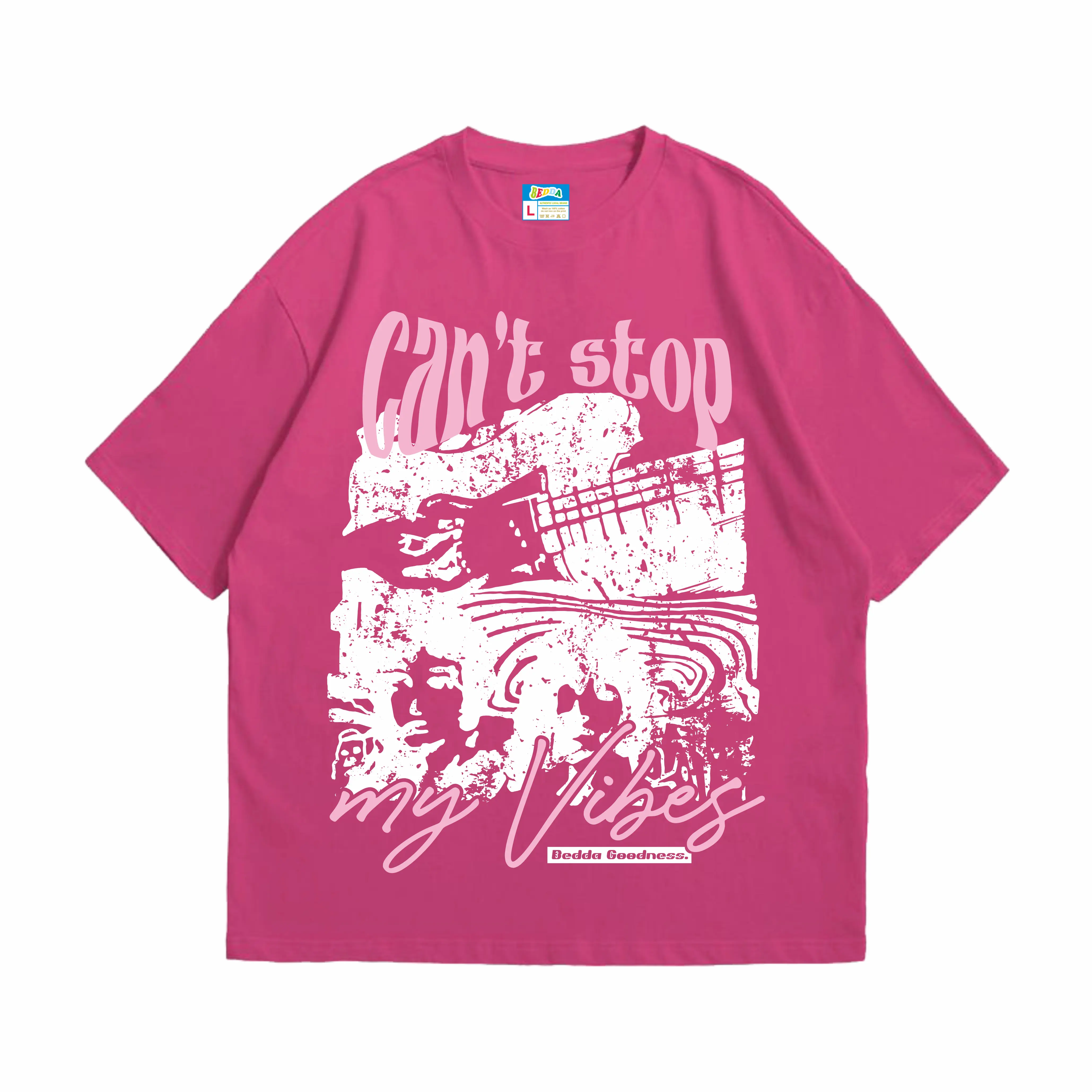Bedda - T-Shirt Cant Stop Fuschia Combed 24s Katun Lembut