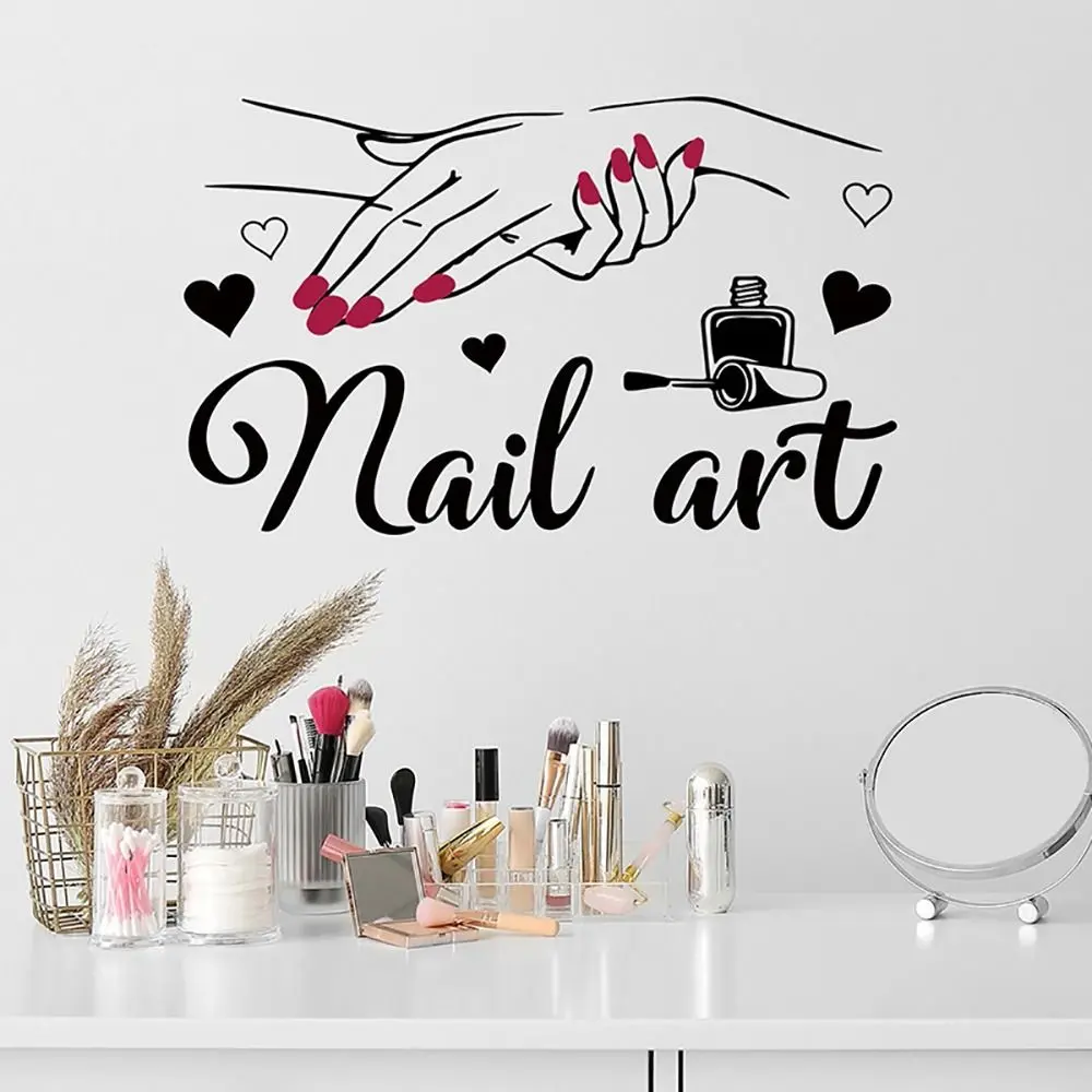 Nghệ thuật làm móng Tự dính Tường Mural Đề can có thể tái sử dụng Trang trí nội thất Salon
