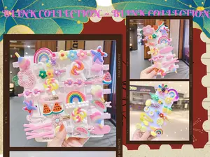 Set jepit rambut anak motif cantik (1 Set 14 pcs)