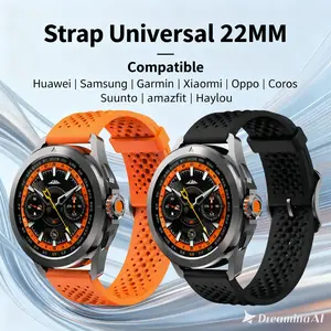 Strap Silicone / Tali Jam Universal Watch 20mm / 22mm quick release Cocok untuk Samsung Huawei Xiaomi Oppo Pixel Garmin Coros Suunto Amazfit Realme Haylou Olike Aukey