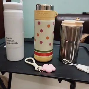 Tumbler Stainless Steel 350ML - 500ML / Botol Tumblr Gagang Tahan Panas Dingin / Travel Tumbler / Botol Tumbler Polos