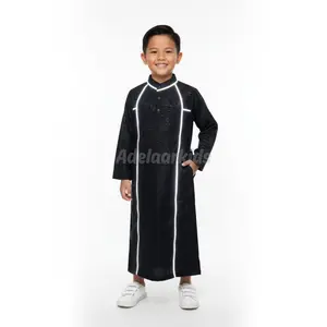 Jubah Gamis Emboss anak laki-laki usia 4-15 tahun Gamis Anak Strip Menyala