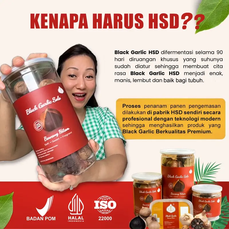 4 BOTOL HSD Black Garlic 100 Gr / Bottle,  Bawang Hitam Spices 2