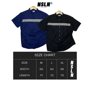 Baju Kemeja Koko Pria Naslin Lengan Pendek Motif Kobata Kombinasi Batik Bahan Katun Toyobo Premium