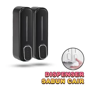 Dispenser Sabun Cair 2 Tabung Tempat Sabun Cair Tempel Dinding Liquid Soap Dispenser Terbaru -ZK-19