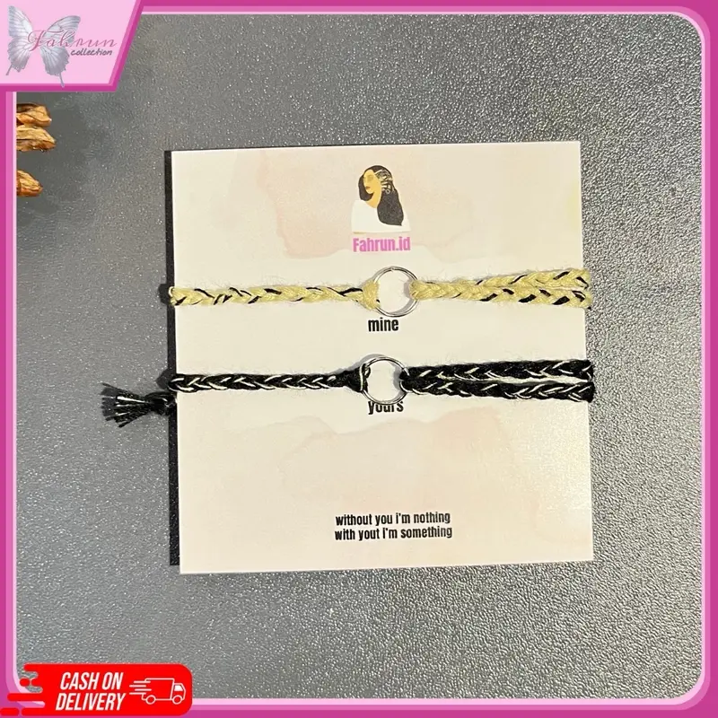 Gelang tali benang simple gelang handmade couple motif abstrak bahan benang premium langsung kirim Bracelets 2