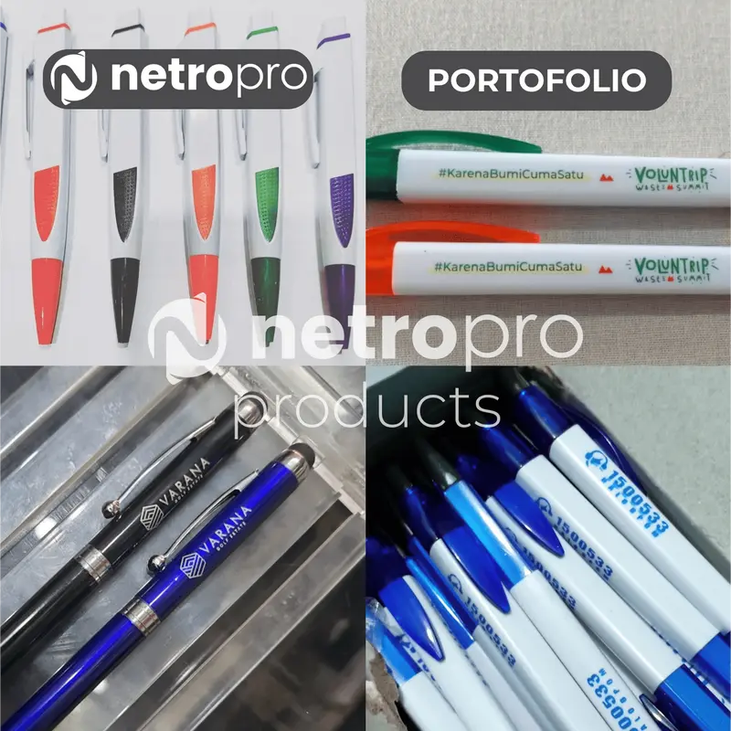 Pulpen Custom Plastik & Stainless | Sablon & Grafir | Netro Productions 1