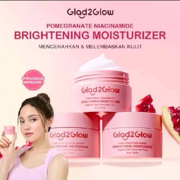 GLAD2GLOW Pomegranate Niacinamide Brightening Moisturizer l 30g