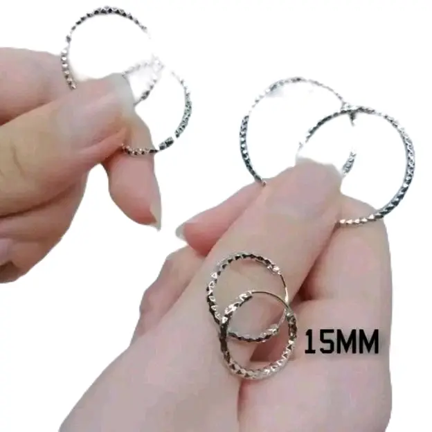 PERHIASAN FASION WANITA ANTINF GIPSI SILVER MOTIF UKIR TERBARU 2024 Titanium Anting