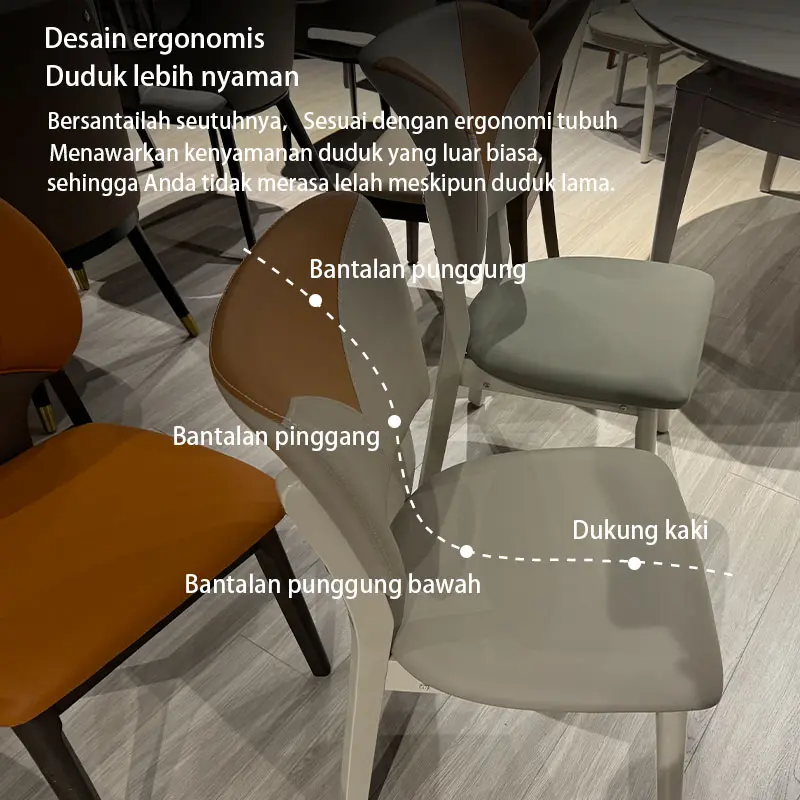 Kursi Makan/Kursi Ruang Tamu/Kursi Kayu/kursi sandaran/Kursi Belajar/Kursi kayu solid/Serbaguna 1