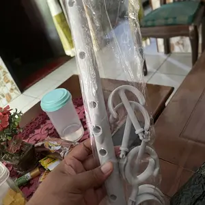 HIGH SELECT Gantungan Baju Penyimpanan Yang Dapat Diputar 360° Dengan Kait Dua Sisi Menghemat Ruang Plastik