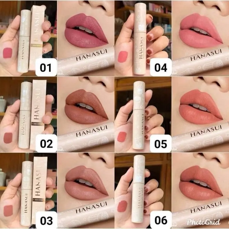 Hanasui Lip Cream - Hoba Edition Matte in Boba Scent-sasion 4 gr Creamy