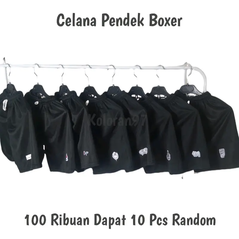 Celana Pendek Boxer Lotto Allsize Dewasa dan Remaja Unisex - 10 Pcs Promo Harga 100 Ribuan - Lembut dan Nyaman Tampil Santai Harian -  Shorts Pria Wanita Motif Tidur kolor Panjang Katun Distro 0