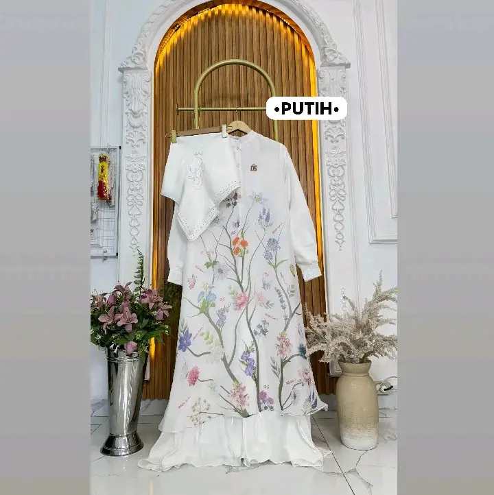 DHIFA SYAR'I ORGANZA MIX SANTORINI SCRAF