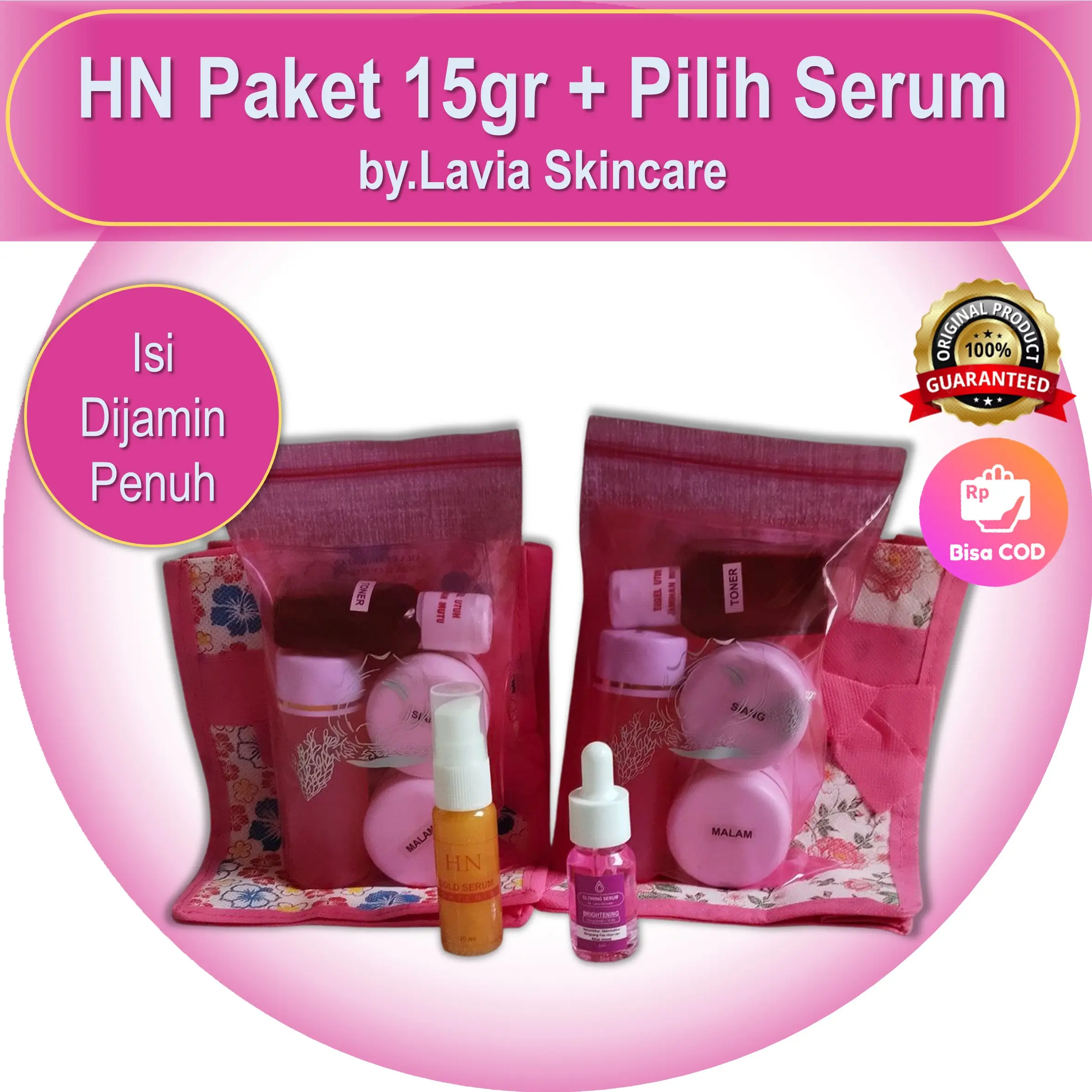 Paket Cream HN15gr Bonus Serum Glowing wajah flek hitam