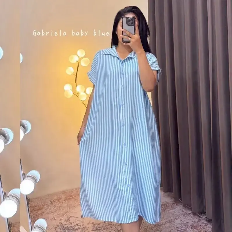 NEW Daster Gabriela Busui Bumil Friendly /Oversize Dress Kemeja Midi Daily