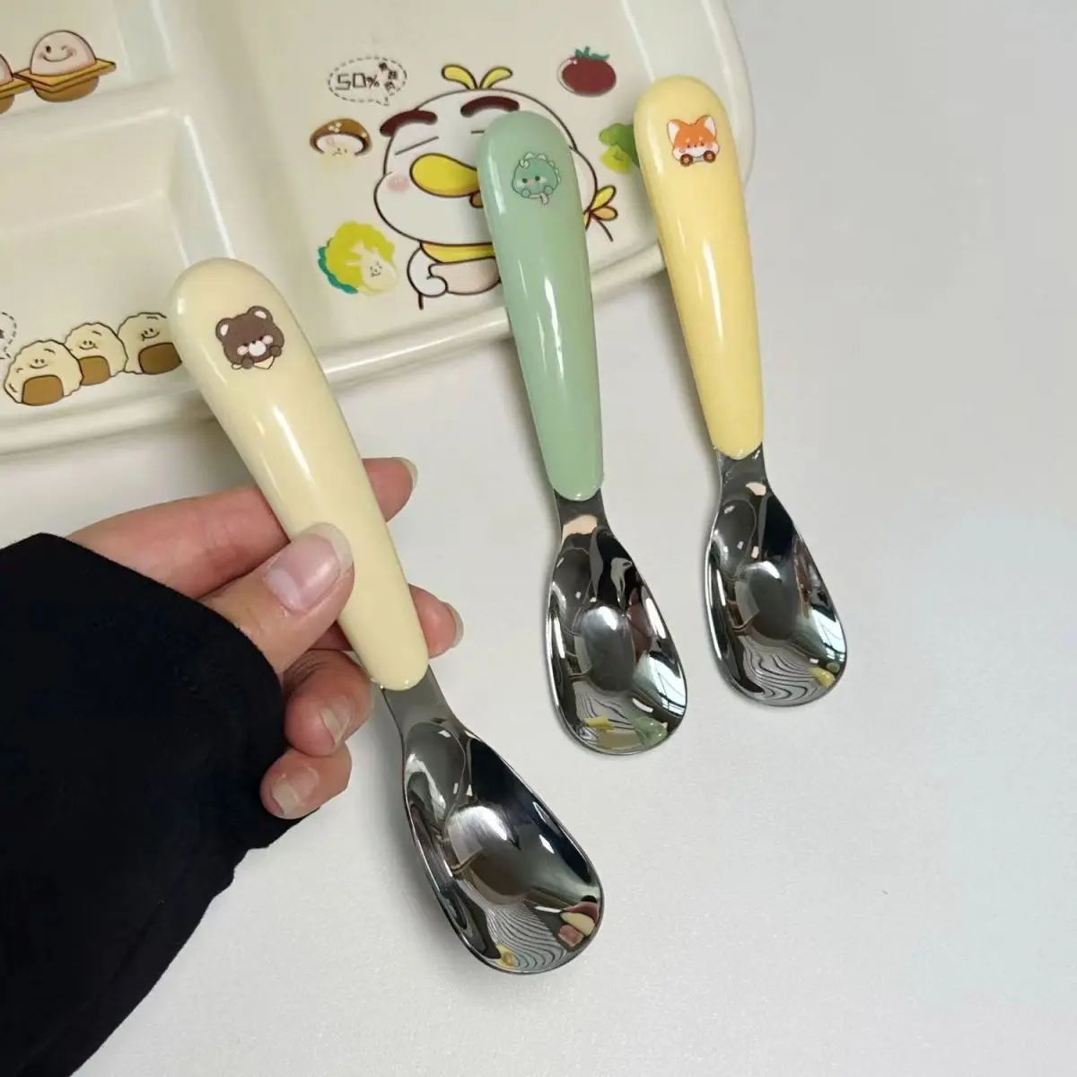 304 stainless steel spoon for infants and young children, baby spoon, baby spoon, food grade children's spoon, complementary food spoon