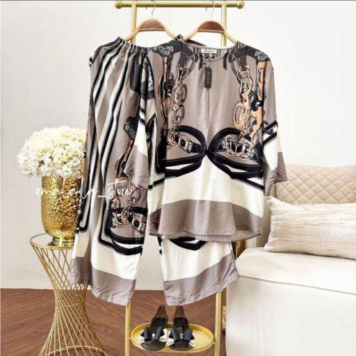 Setelan Wanita Oneset Wanita Setelan Rayon Celana Kulot Atasan Rempel Bahan Rayon Motif Adem Dan Nyaman  Baju Dewasa Remaja Panjang Santai Muslim Bawahan Lembut hitam Busui Rayon Premium Exclusive Kekinian Lebaran Atasan Wanita Celana Kulot
