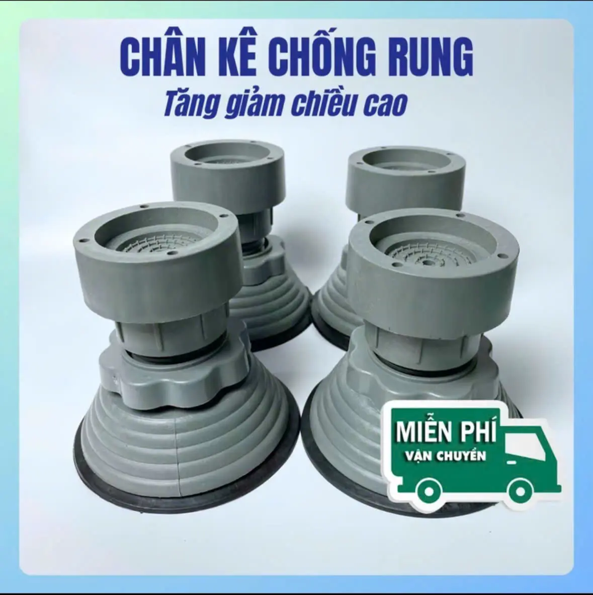 Set 4 Chân Kê Máy Giặ Tủ Lạnh, Chân Đỡ Đa Năng Tăng Giảm Chiều Cao AT đế