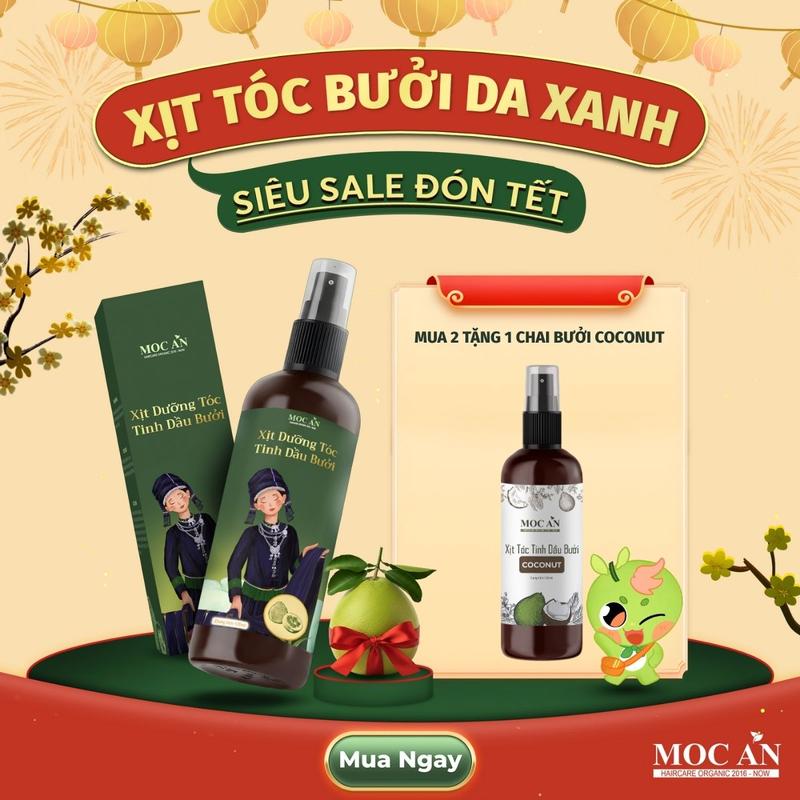 Xịt Dưỡng Tóc Tinh Dầu Bưởi Da Xanh Pomelo Mộc Ân Haircare 120ml