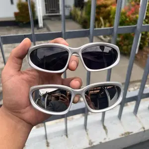 PL-H062 Kacamata Steampunk Hitam Bersepeda Cyberpunk Hip Hop Punk Gaya Retro Eropa Olahraga Wanita Dan Pria Eyewear