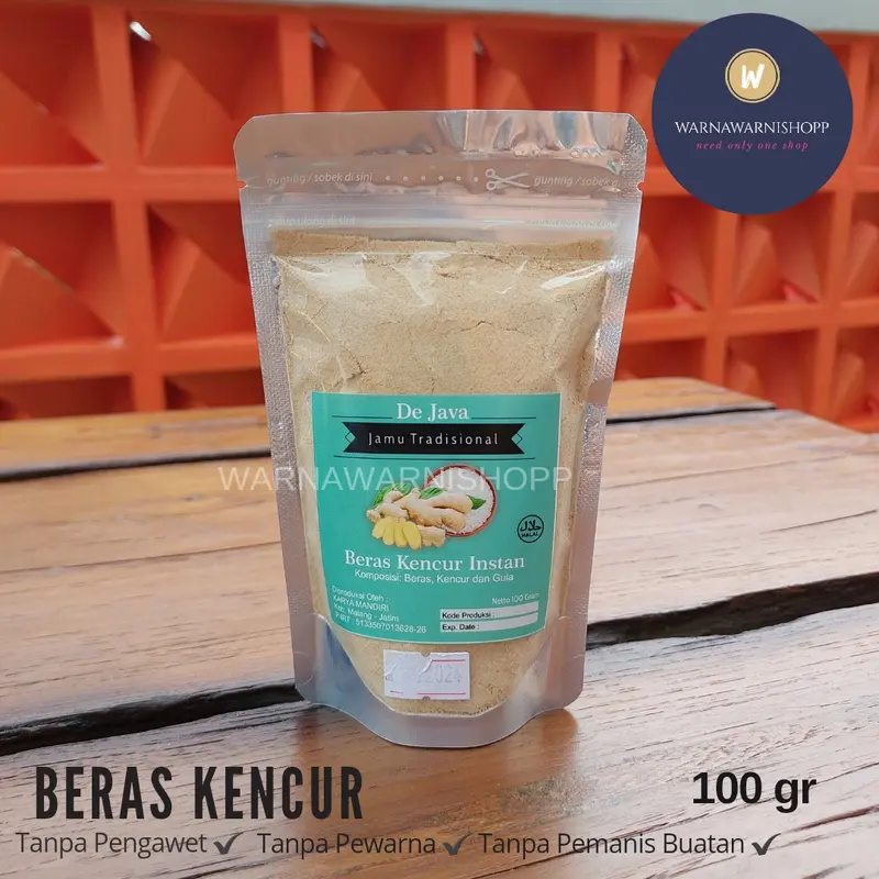 Minuman Sari Jahe Merah Instan Beras Kencur Temulawak Kunyit Asam Sinom Kunci Sirih Kunyit Putih 100 gr Organik Air 8