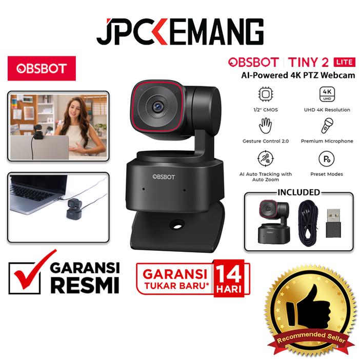 Gambar OBSBOT TINY 2 LITE AI-Powered PTZ 4K Webcam Portable Web Cam Garansi Resmi dari JPC Kemang Kota Administrasi Jakarta Selatan Tokopedia