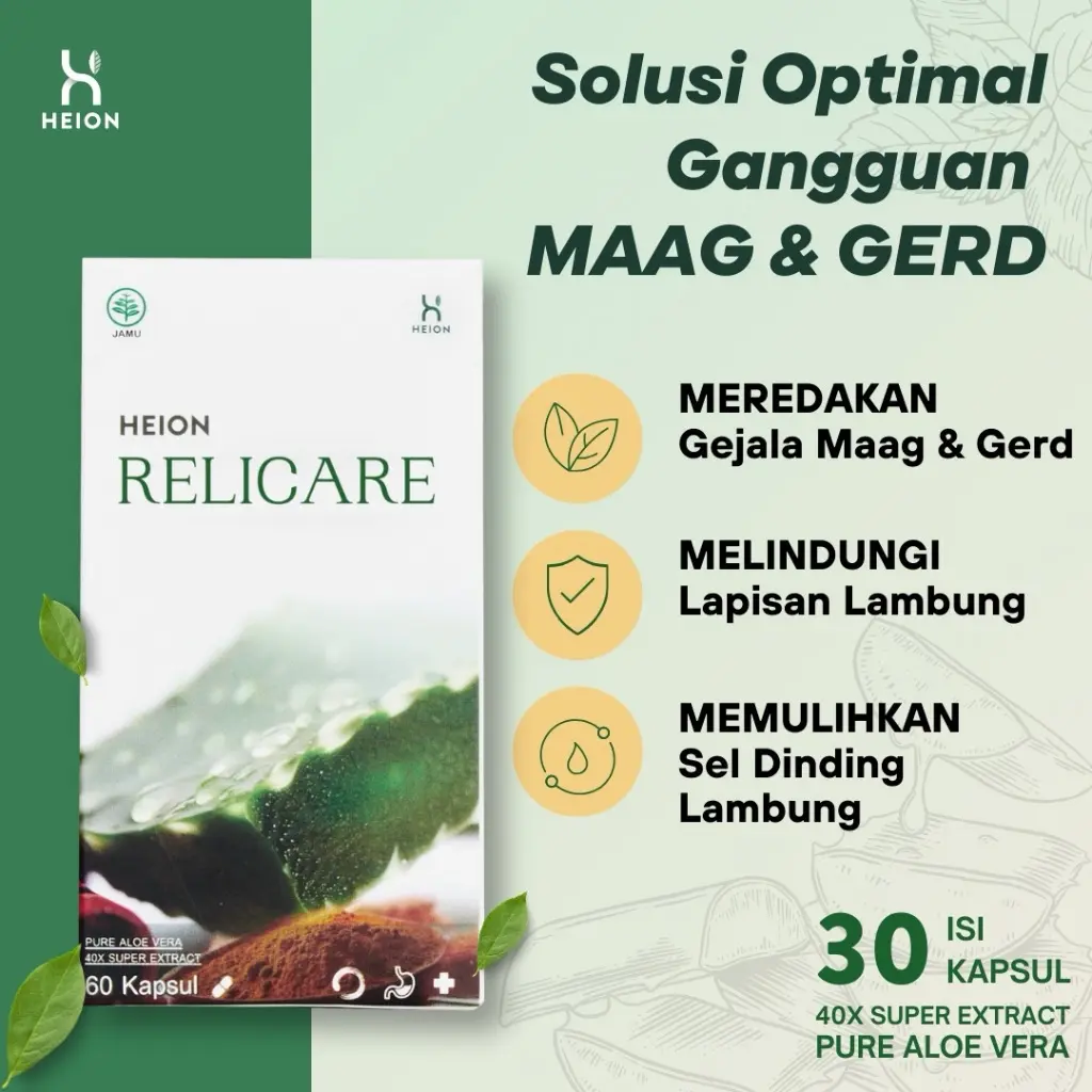 Heion Relicare 30 kapsul - HEION BPOM ORIGINAL