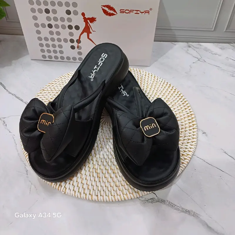 9091-20 sandal wedges import wanita sofiya original kekinian Sendal Jepit Flat Cewek 4