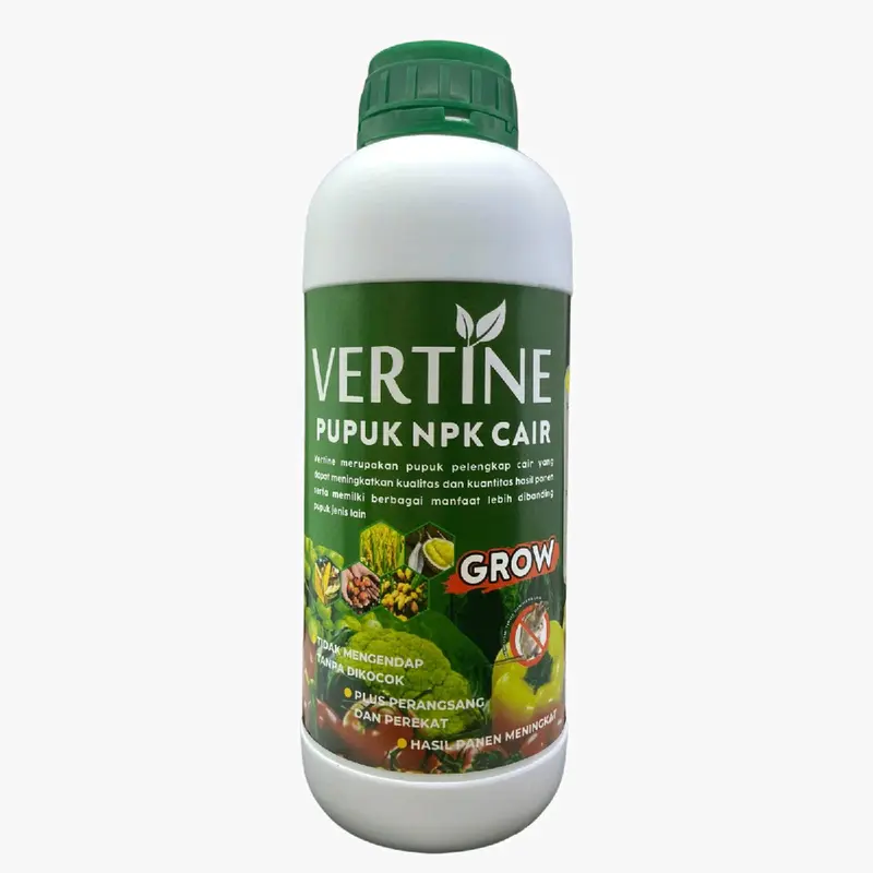 VERTINE GROW 500 ml- Pupuk NPK Cair Menyuburkan Akar, Batang dan Daun, Melebatkan Fase Pertumbuhan Tanaman Besi 3