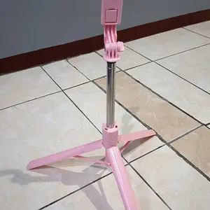 (Gratis  100%Asli Lampu Pengisi) ZIVOKA Tripod Tinggi 1700mm, Rotasi 360°, Tripod yang Dapat Disesuaikan, Tongsis, Remote Control Bluetooth dengan Lampu LED - ZT01