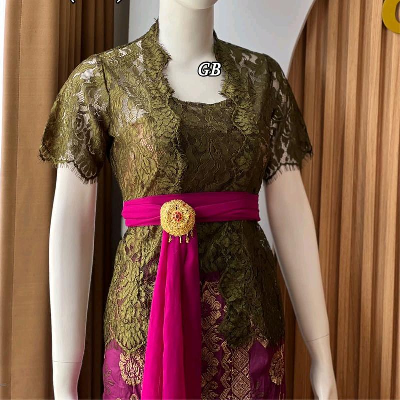 Kebaya Metalic 3D premium Tangan Pendek 6