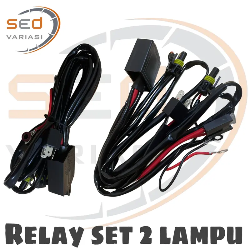 PREMIUM KABEL RELAY SET LAMPU MOTOR MOBIL LED & HID H4 HI LOW / BILED PROJECTOR 1